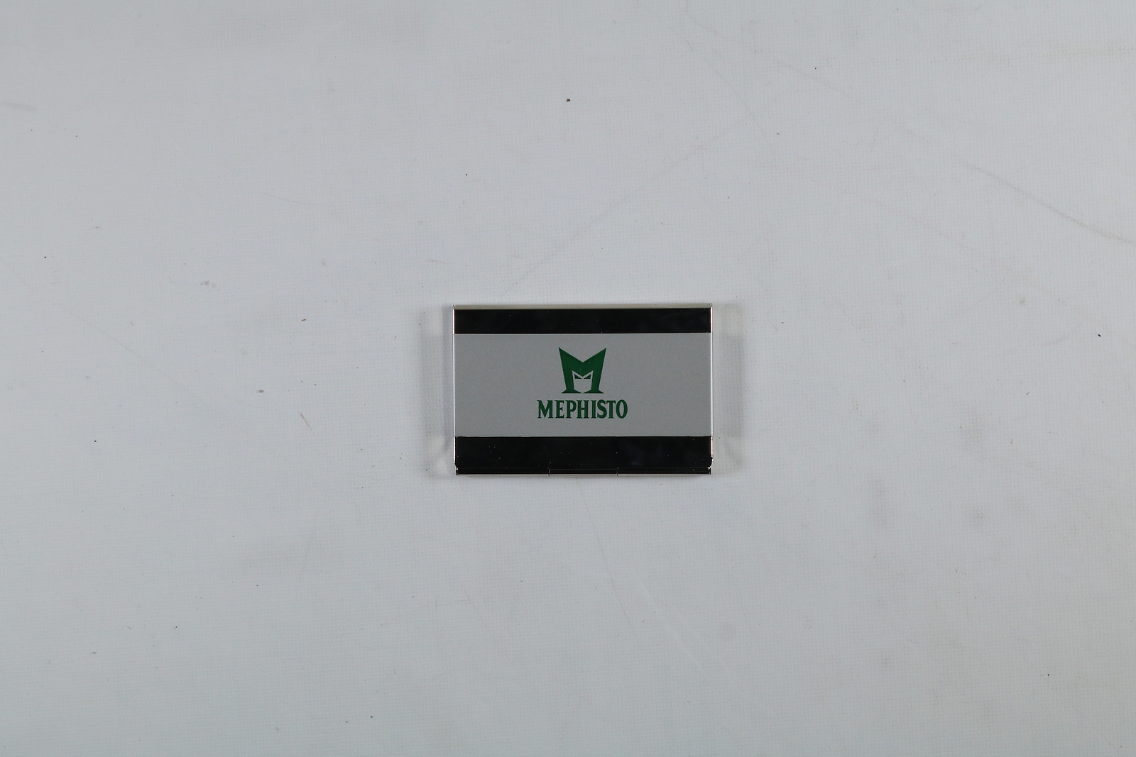 Mephisto Green And Silver Shoe Display Case EUC