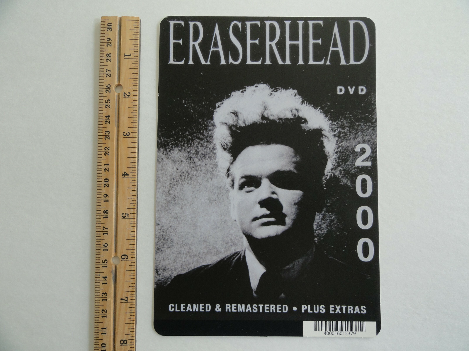 ERASERHEAD 2000 – BLOCKBUSTER VIDEO SHELF BACKER CARD 5.5″X8″ -NO MOVIE
