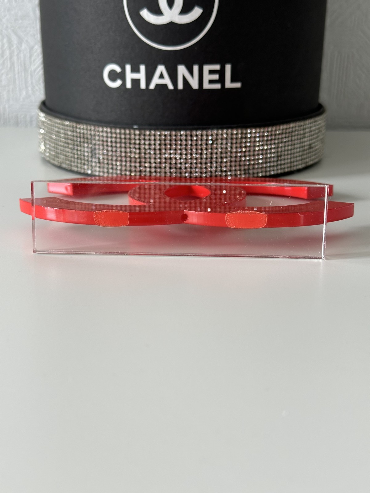 Chanel Logo Red Store Display CoCo Mark Logo Acrylic New