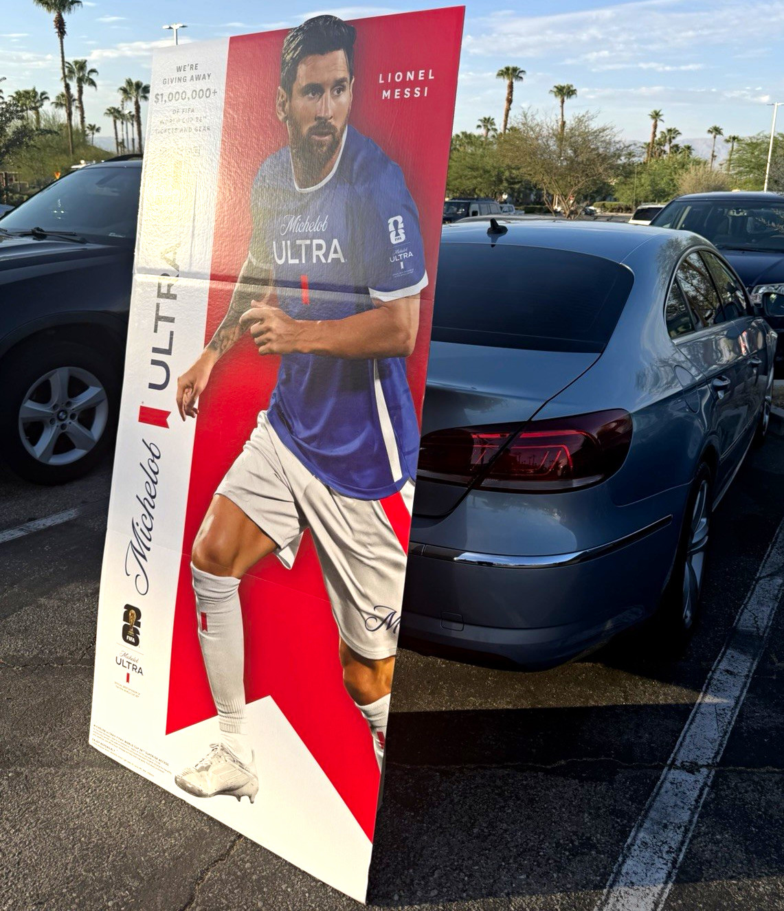 Michelob ULTRA Lionel Messi Cardboard Floor Standee Store Display 2022