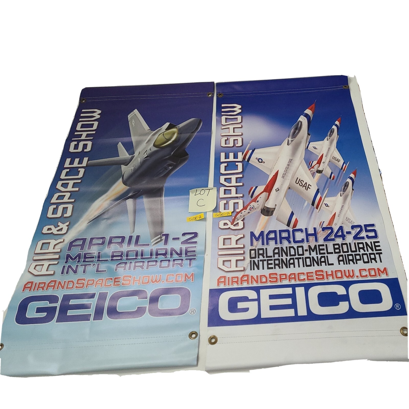 Air & Space Show Military Fighter Jet USAF T BIRD FALCON Vinyl Banner Sign Art C