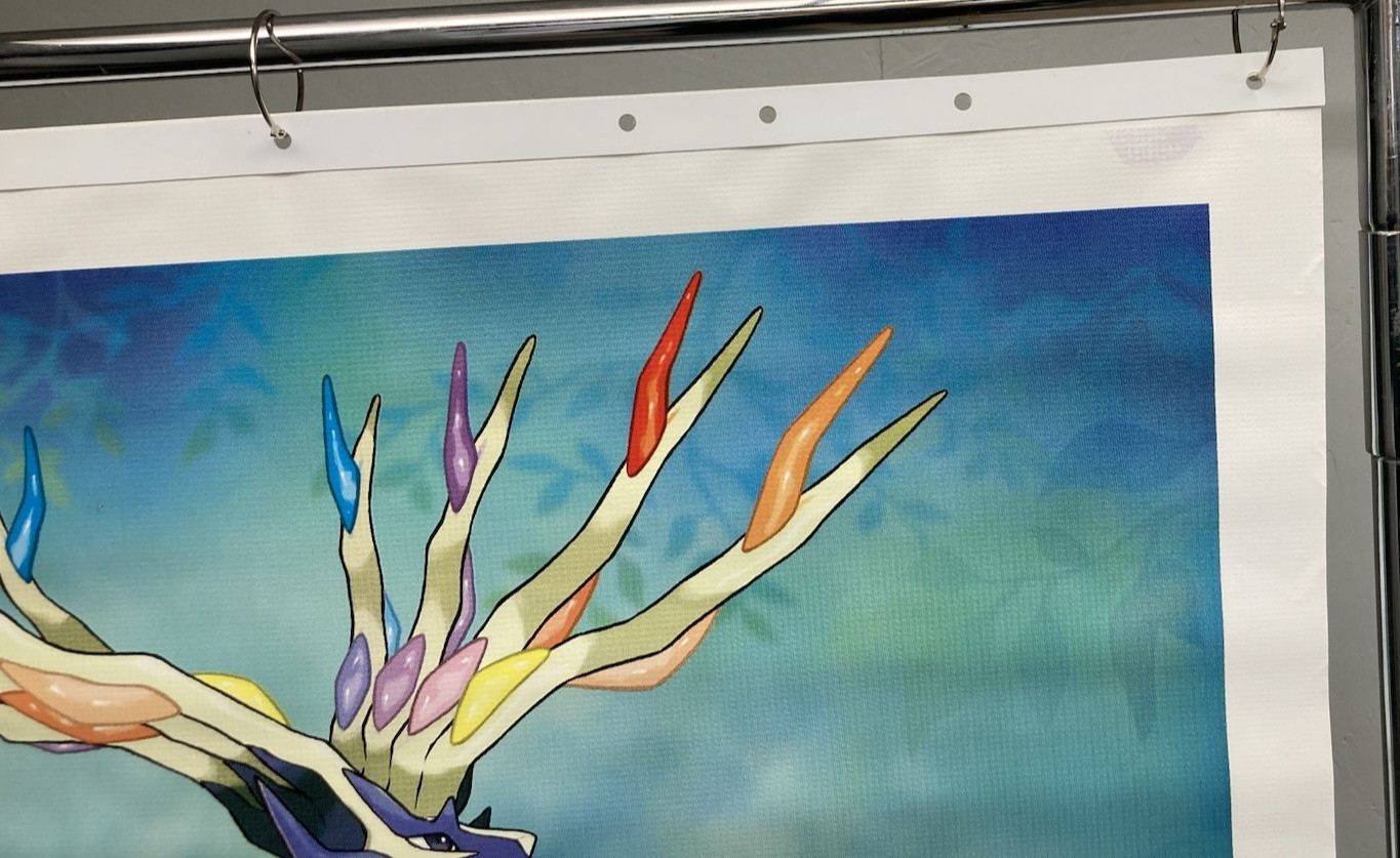 Pokémon X & Y Xerneas Vinyl Banner Toys R Us Store Display Sign 2013 Nintendo XY