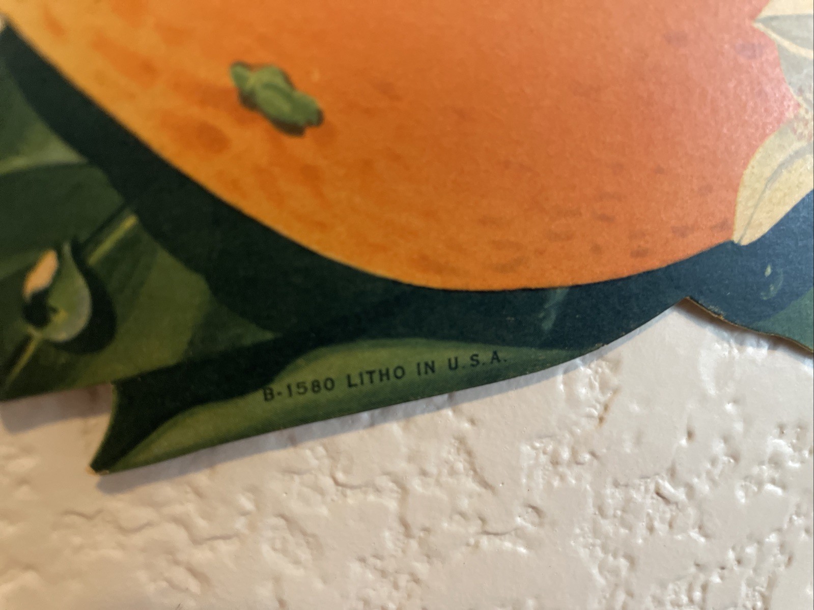 Mission Orange Drink Cardboard Double Sided 1950s Store Advertisement Litho Sign