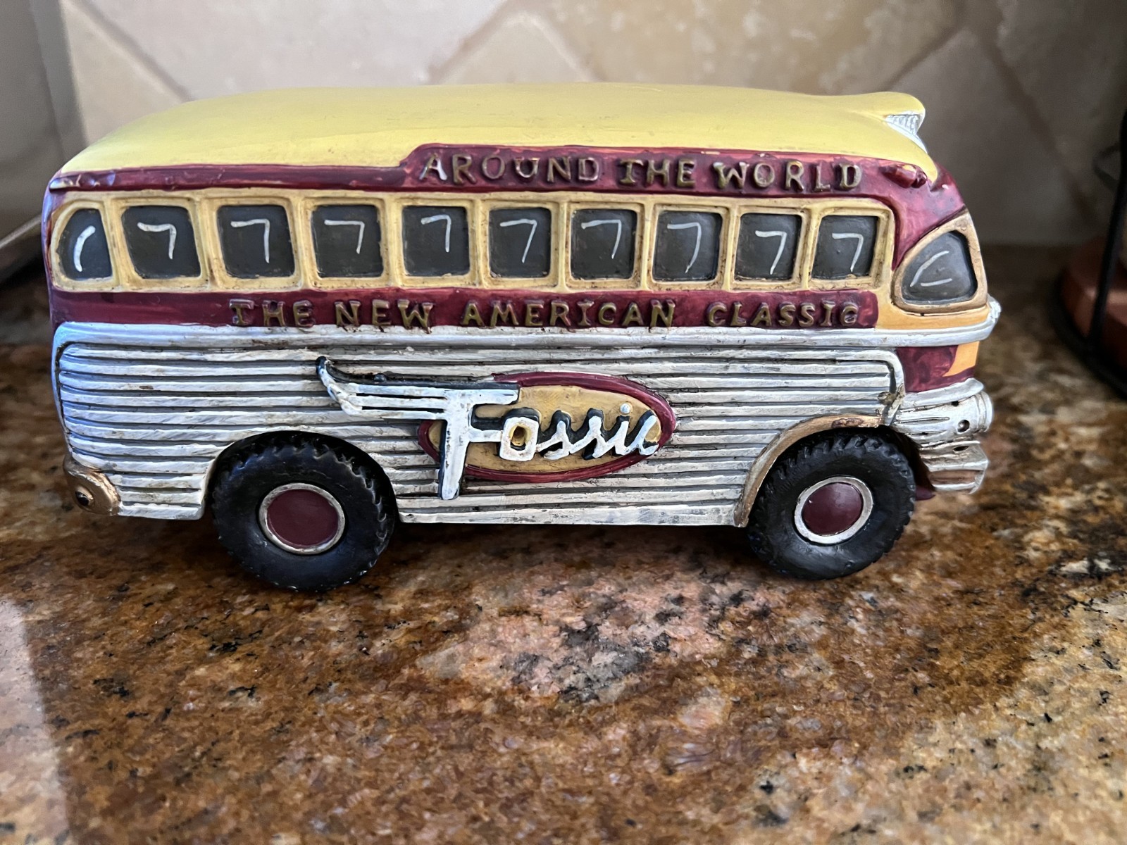 FOSSIL Watch Around The World American Classic Bus 7.5” Promo/Store Display