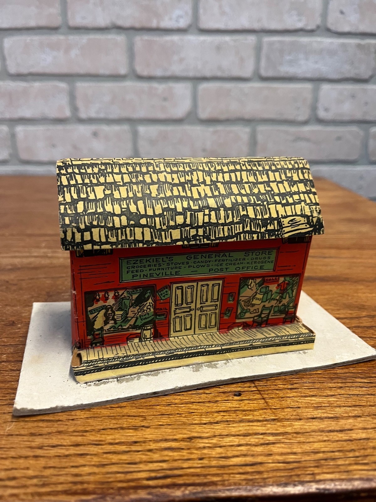 Vintage Cardboard Ezekiel’s General Store for Train Display