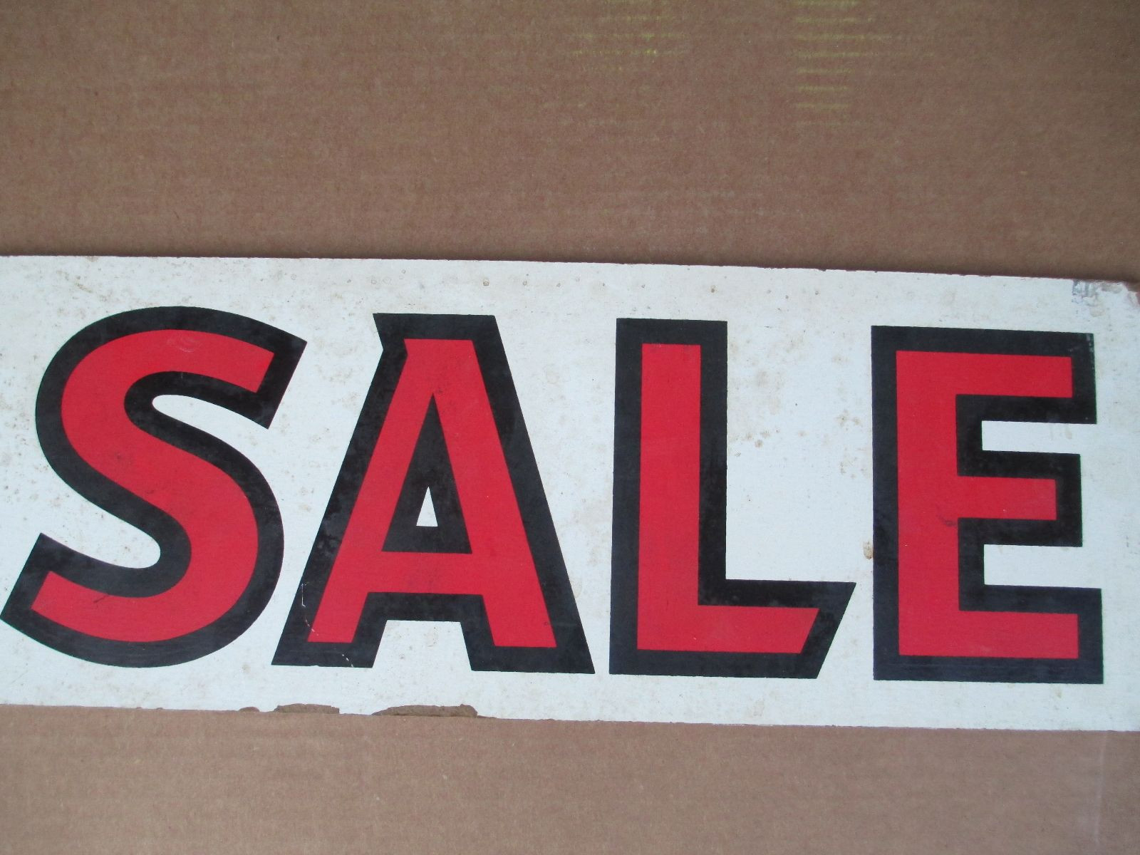 old MID CENTURY 2 sided SIGN advertising / FOR SALE vintage MAN CAVE