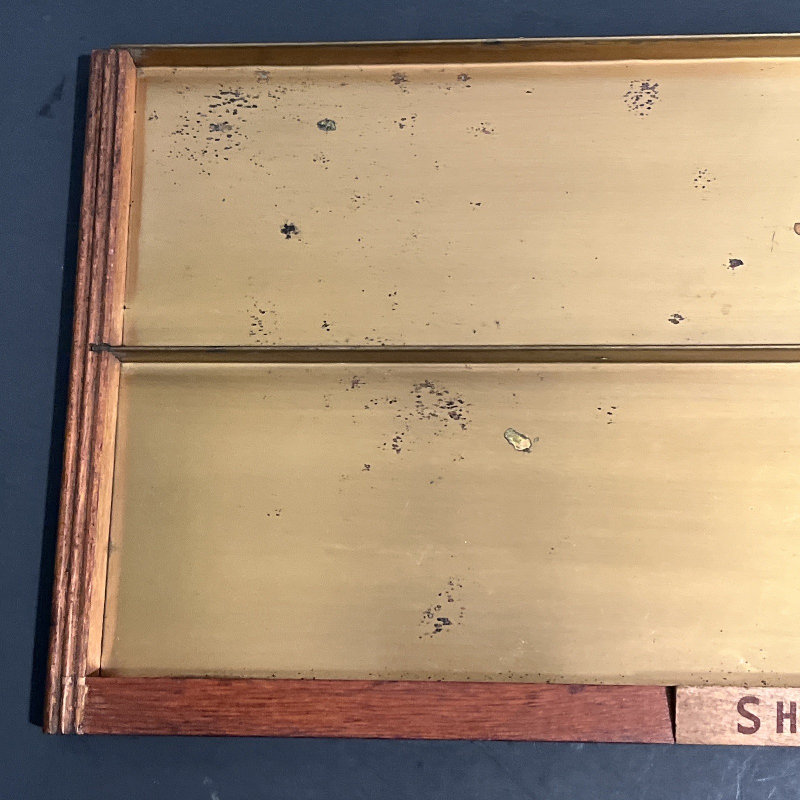 Vintage Sheafer’s Display Trays lot of 2 Wood Metal, as is, rough shape