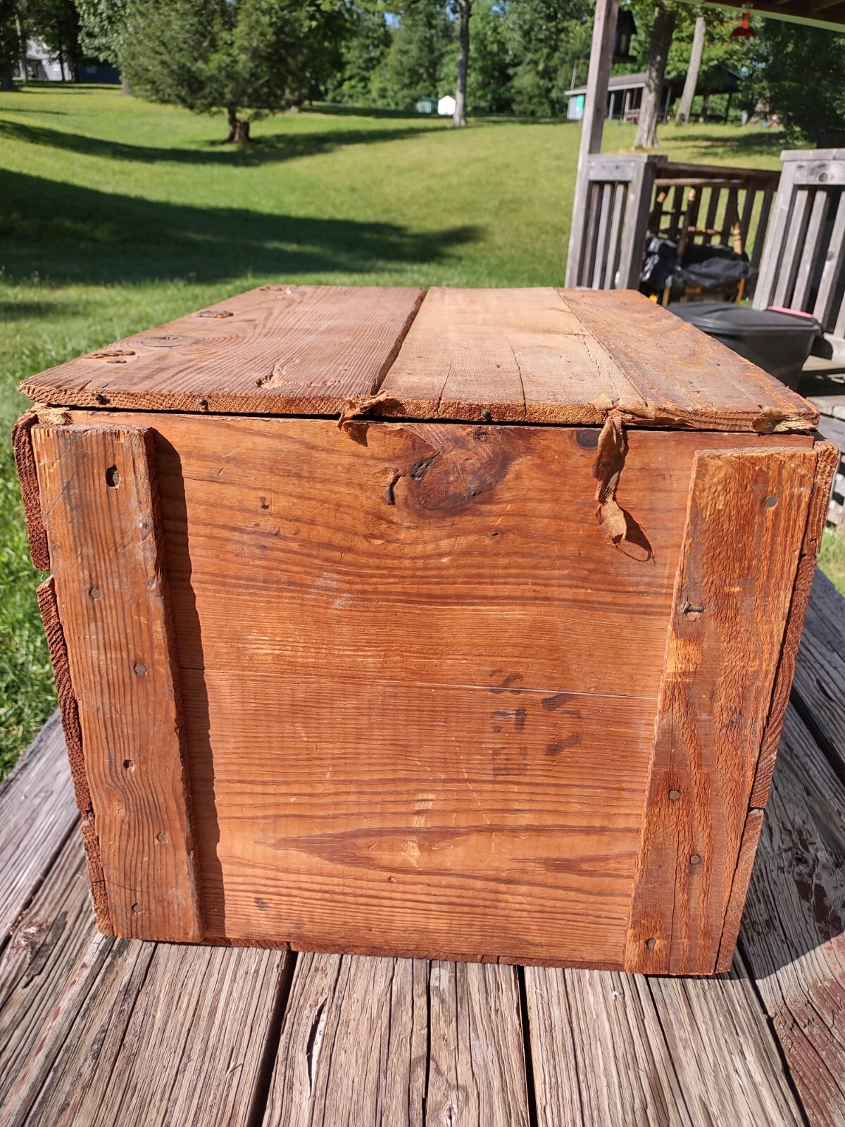 (1) Vtg. 1900s ARBUCKLES SUGAR WOODEN CRATE & LID! Very Nice!