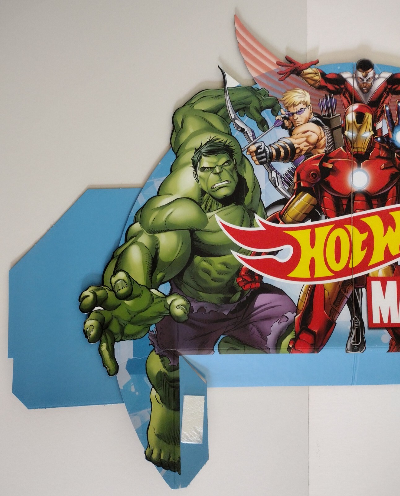 Hot Wheels Marvel Captain Am Hulk Thor Iron Man Sign Store Display Cardboard ’15