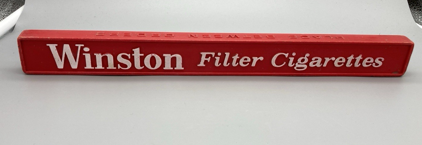 Vintage grocery store belt order divider cigarette advertising Winston 1970’s