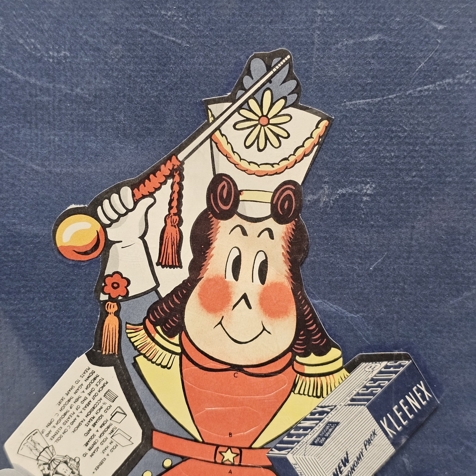 1956 LITTLE LULU KLEENEX TISSUES CARDBOARD STORE COUNTER ADVERTISING PIECE 12″
