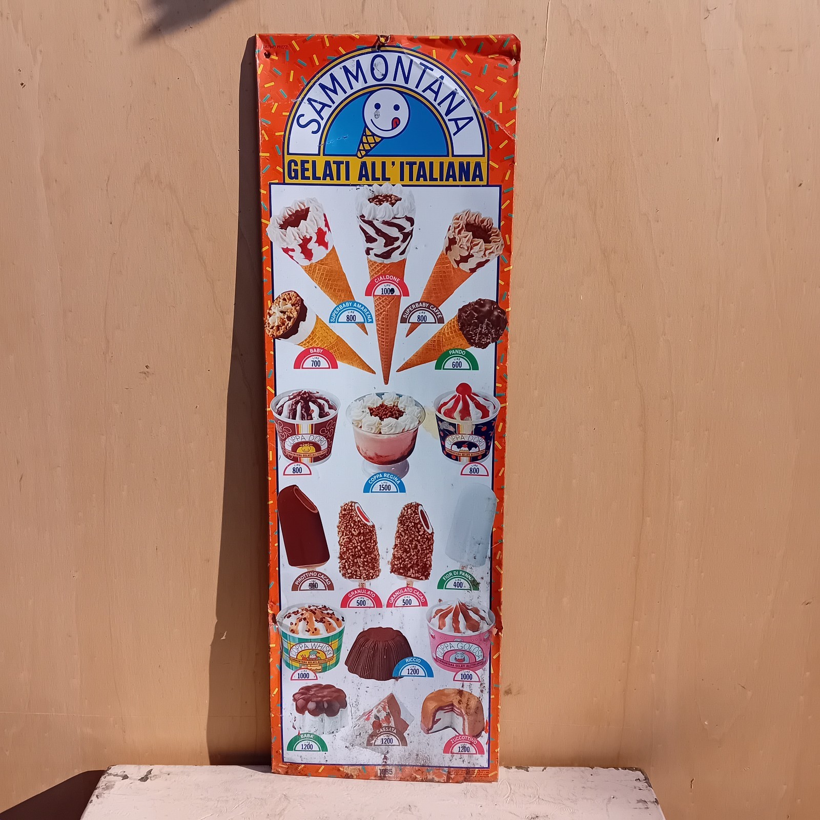 Sammontana Ice Cream Table Sign