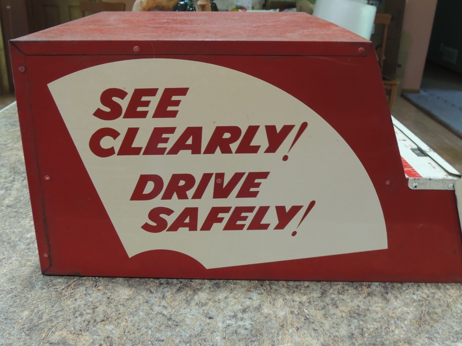 Vintage GM dealer 10X14X18 TRICO windshield wiper/arms/ display cabinet