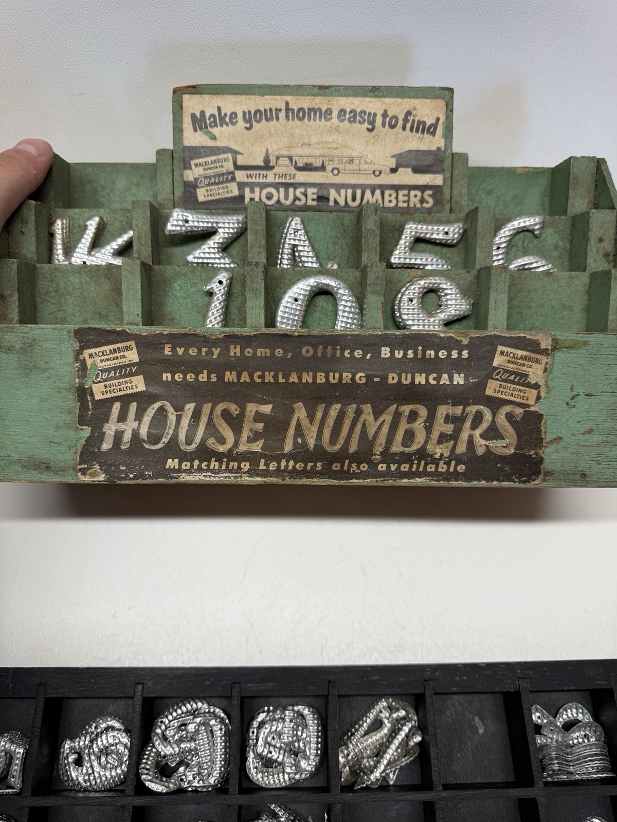 Vintage Macklanburg-Duncan House Numbers & Letters Display – Incomplete Set