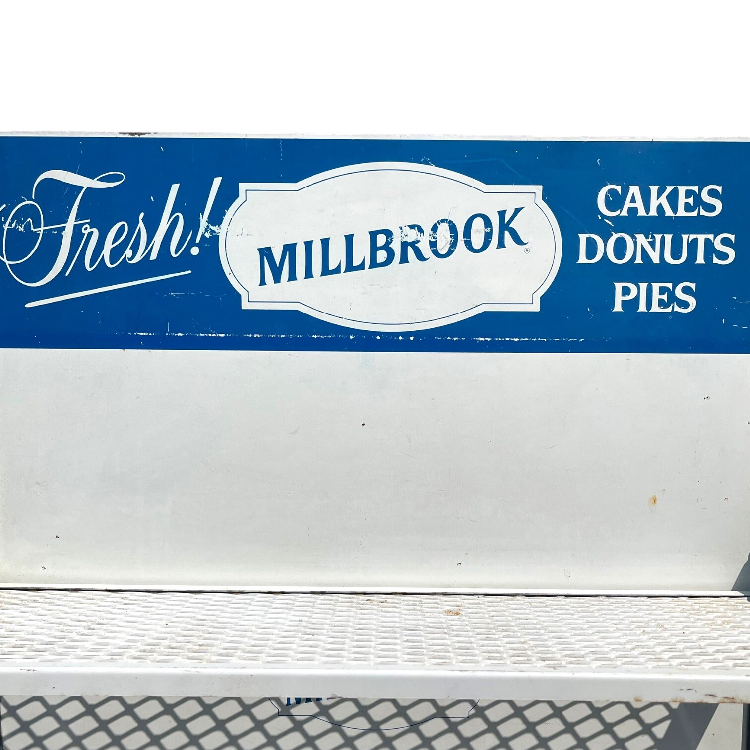 Vintage 50s MILLBROOK NY Folding Metal Store Display Bakery Rack Retro Shelving