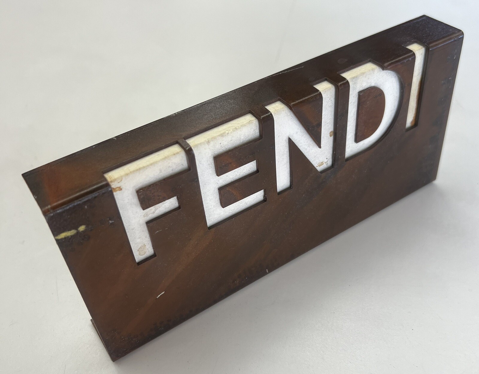 FENDI DISPLAY Official Dealer Logo Sign Plaque