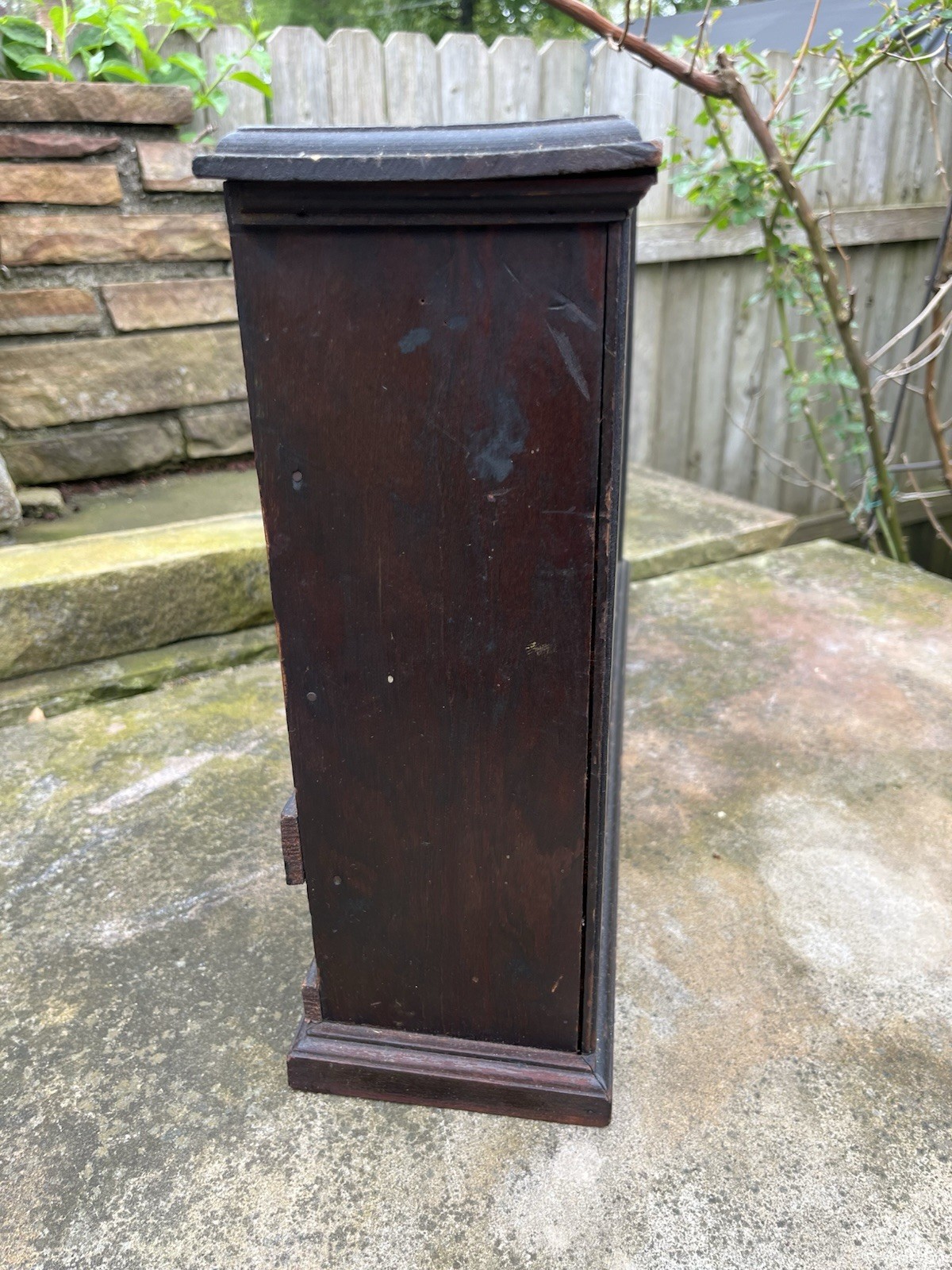 Antique 1930s National Motor Bearing National Shims Wood Shop Display Cabinet