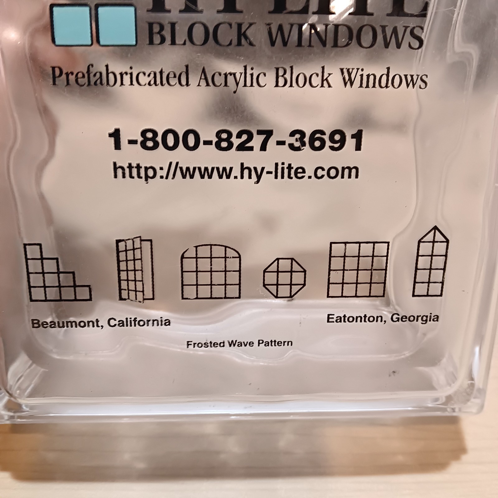 Hy-Lite Acrylic Block Windows Advertising Display
