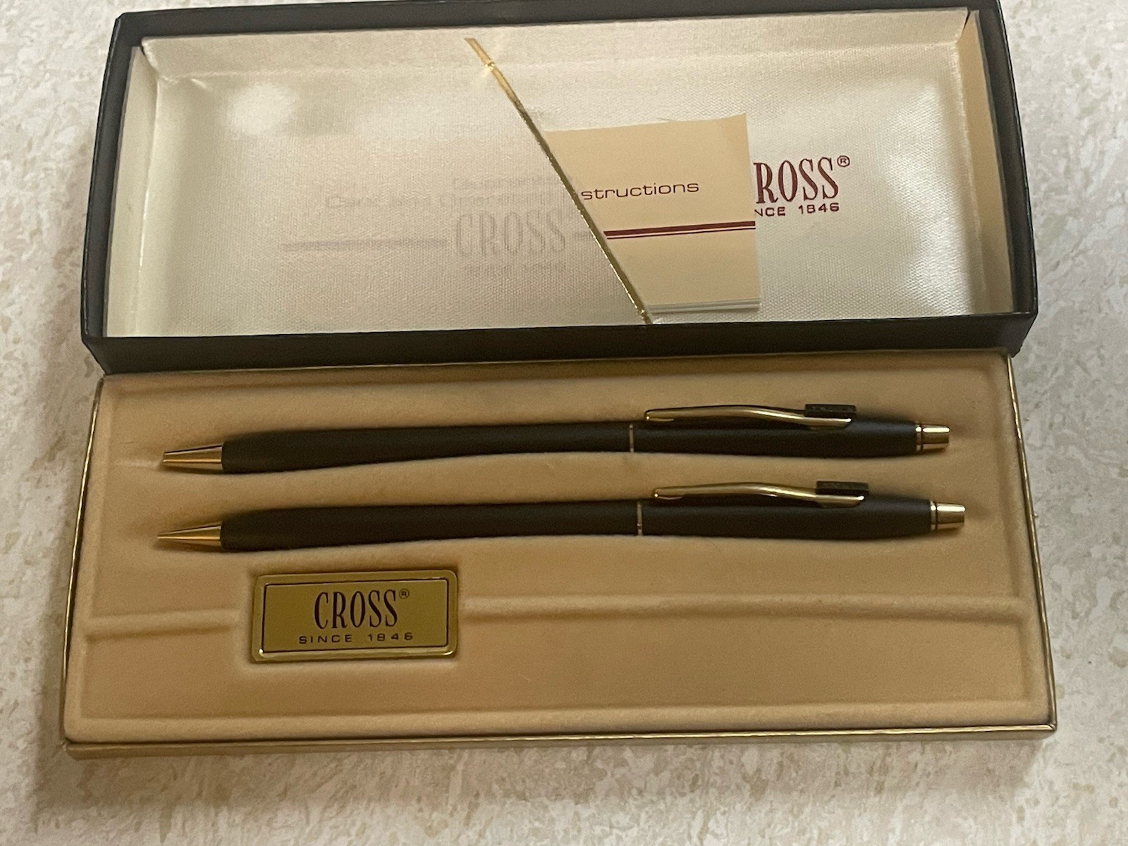 Vintage Volvo Dealer Promo Cross 2501 Pen Pencil Set Logo NIB 1980s Gift