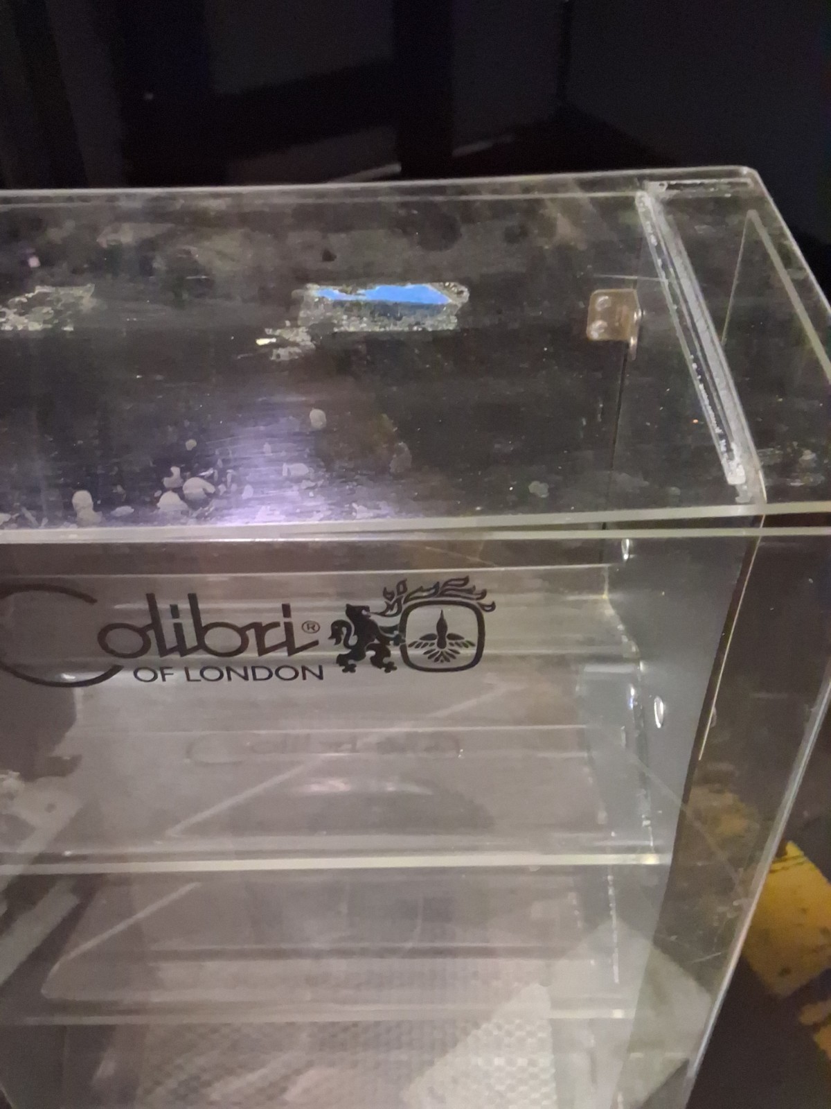 Vintage Colibri of London Locking Key Rotating Countertop Display Case *READ*