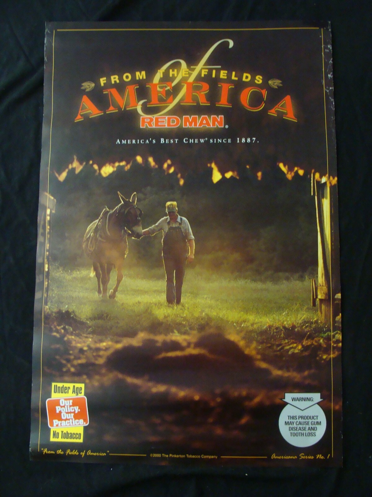 RED MAN CHEWING TOBACCO store poster original 2000 video store promo