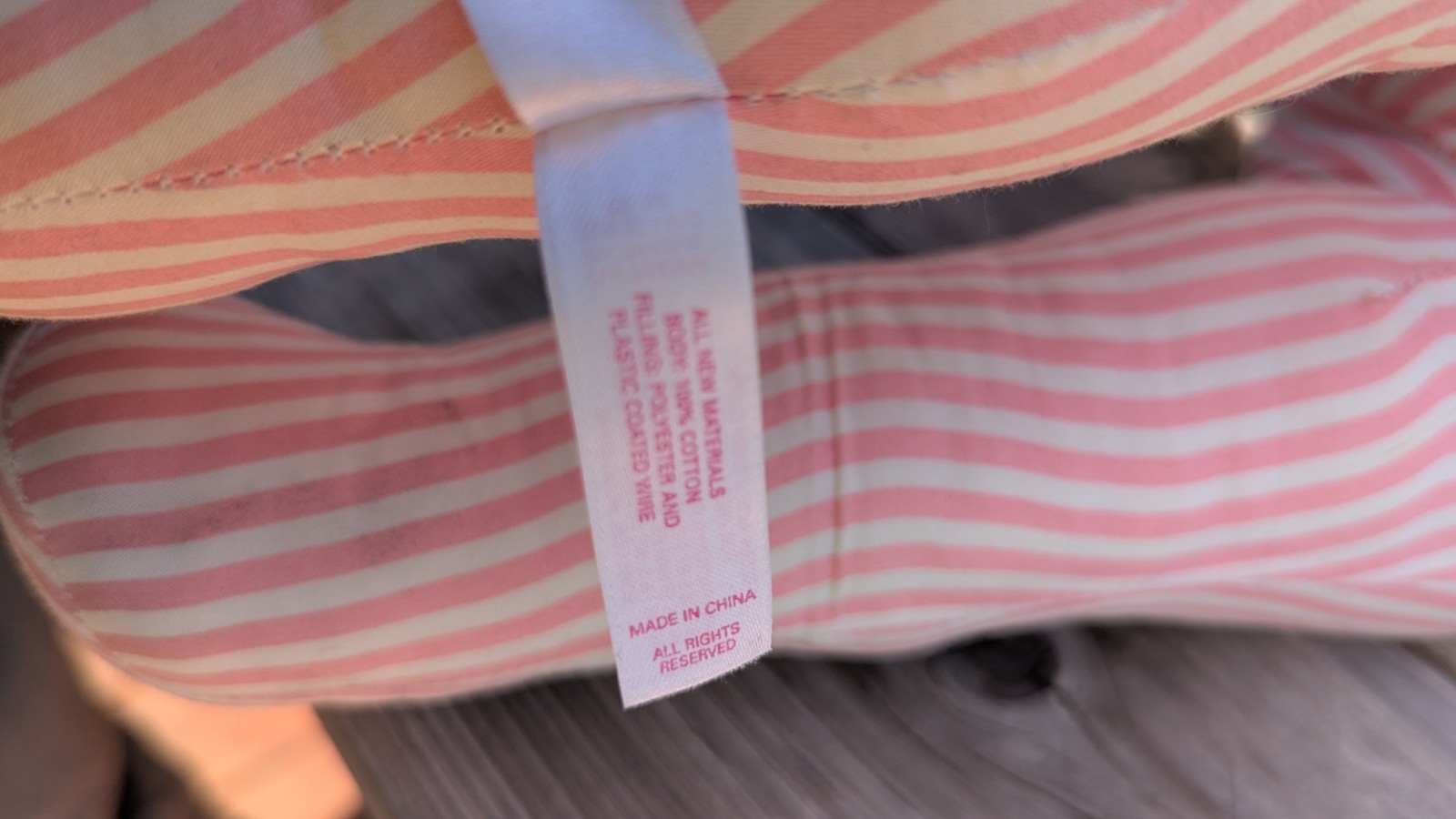 Vtg Pink Victoria’s Secret Dog Pink/White Stripe Mannequin/Display RARE 04