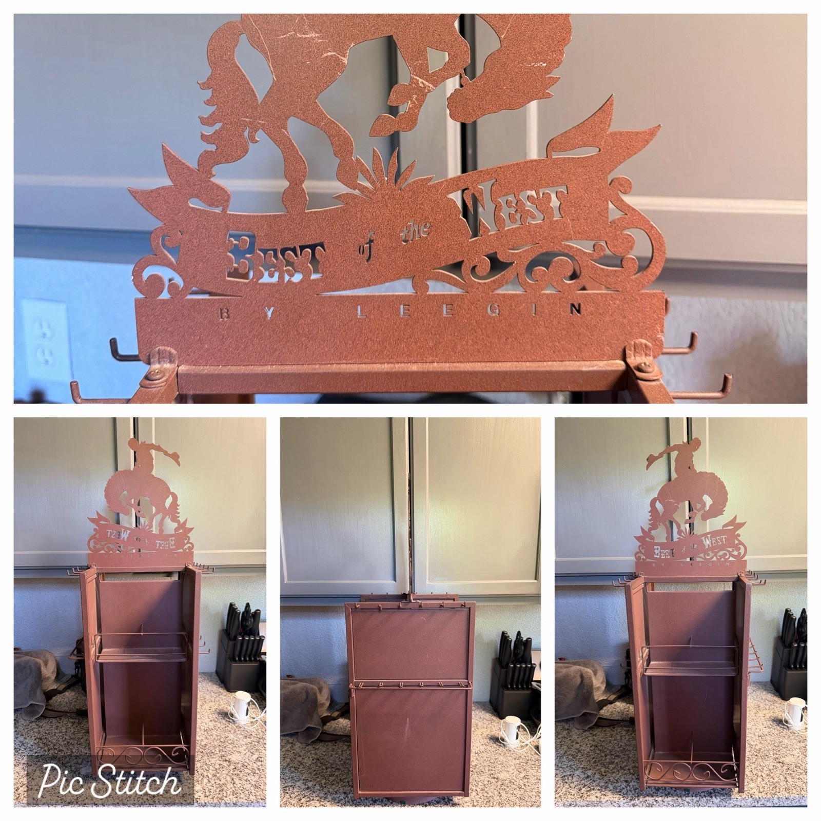 WESTERN COUNTRY STORE COUNTER TOP METAL DISPLAY RACK BEST IN THE WEST LEEGIN