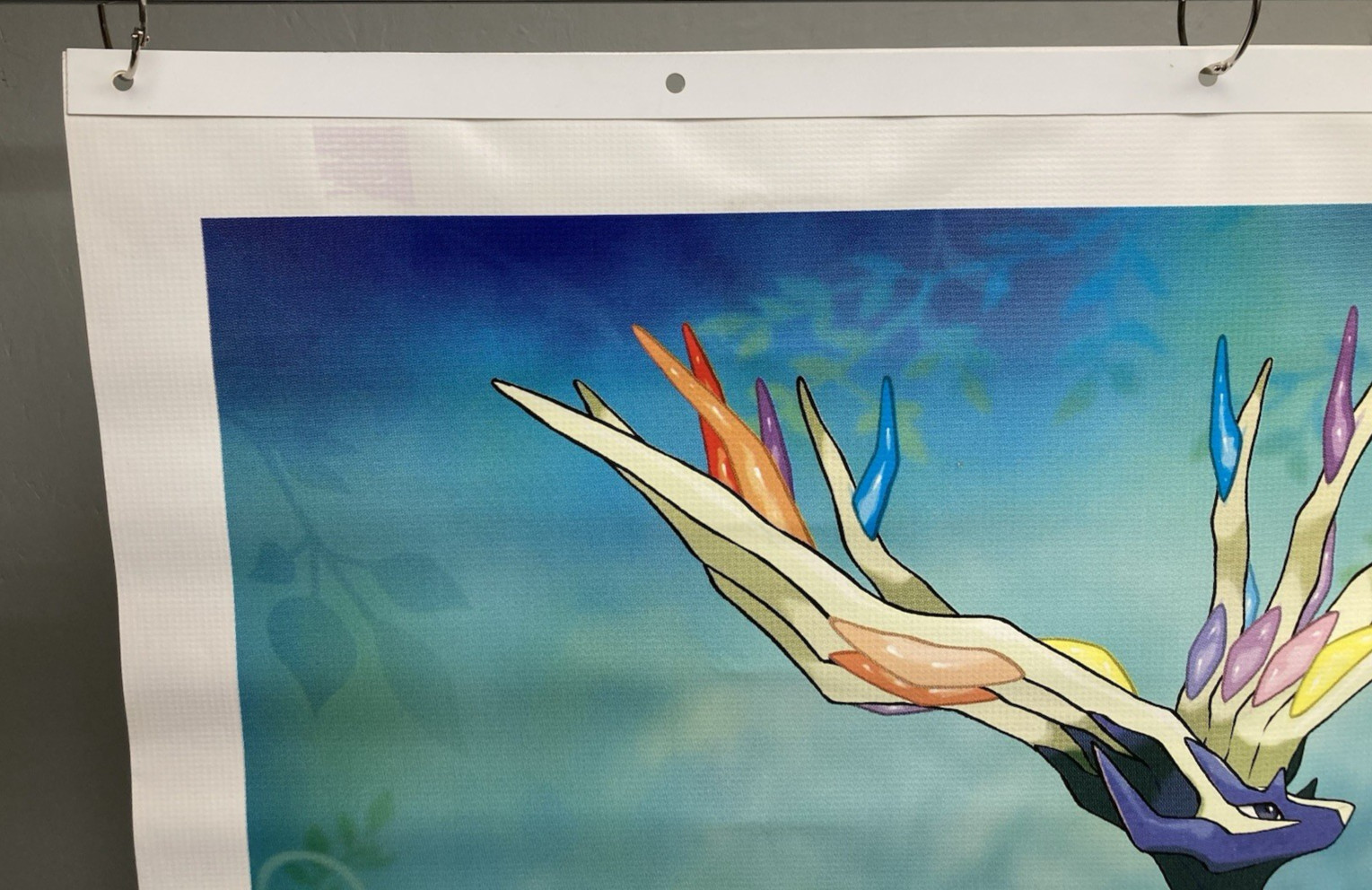 Pokémon X & Y Xerneas Vinyl Banner Toys R Us Store Display Sign 2013 Nintendo XY