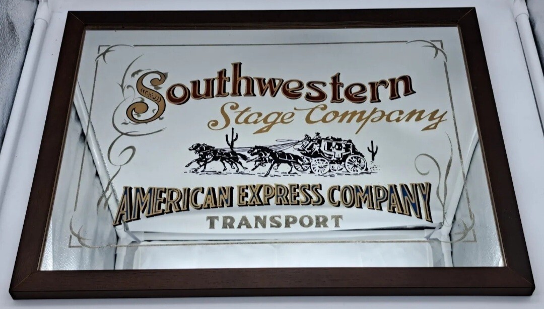 ADVERTISING MIRROR FRAME-SOUTHWESTERN AMERICAN COMPANY TRANSPORT-VINTAGE