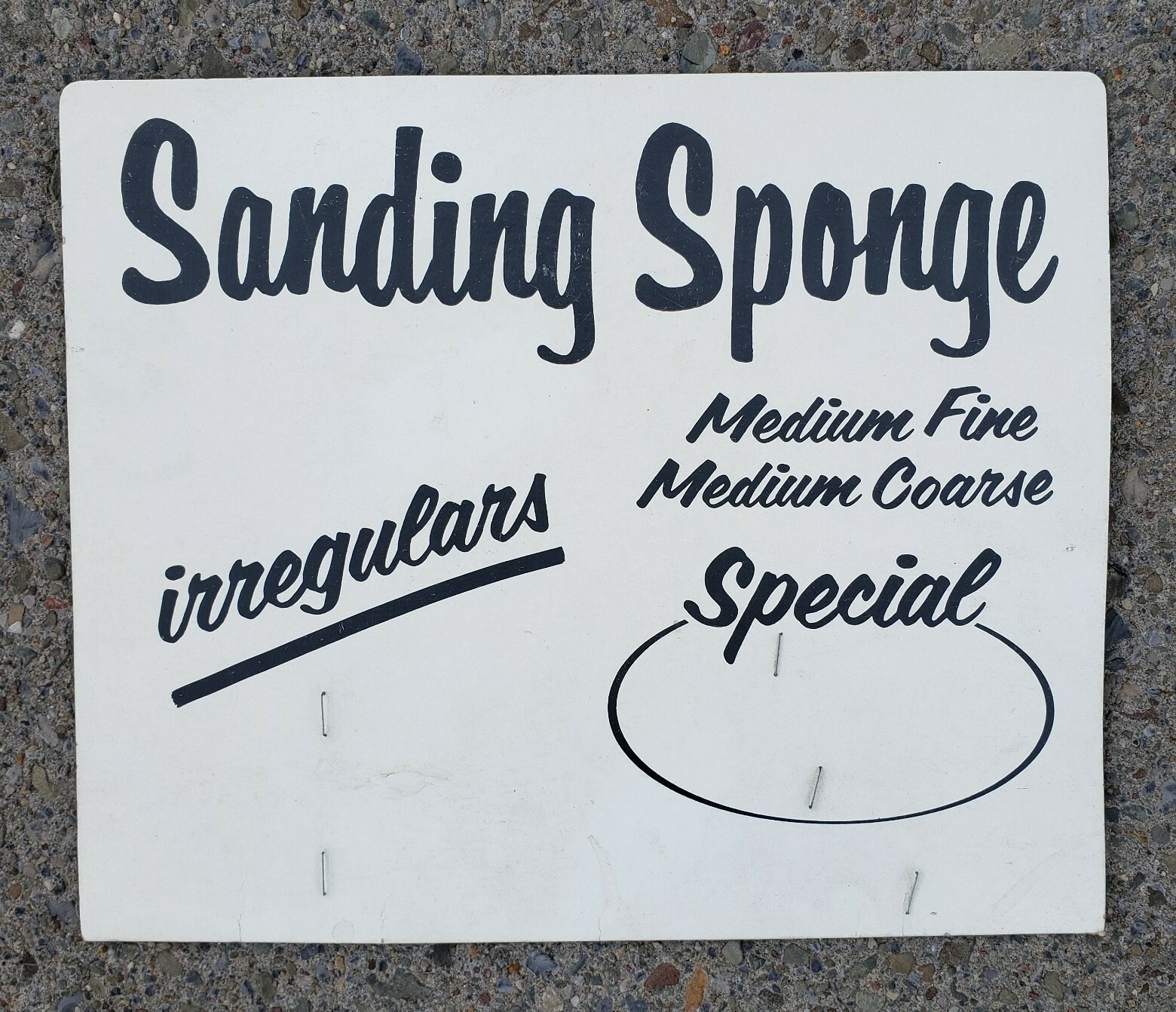 Vintage 1950’s Hardware Store Counter Display Advertising Sign Sanding Sponge