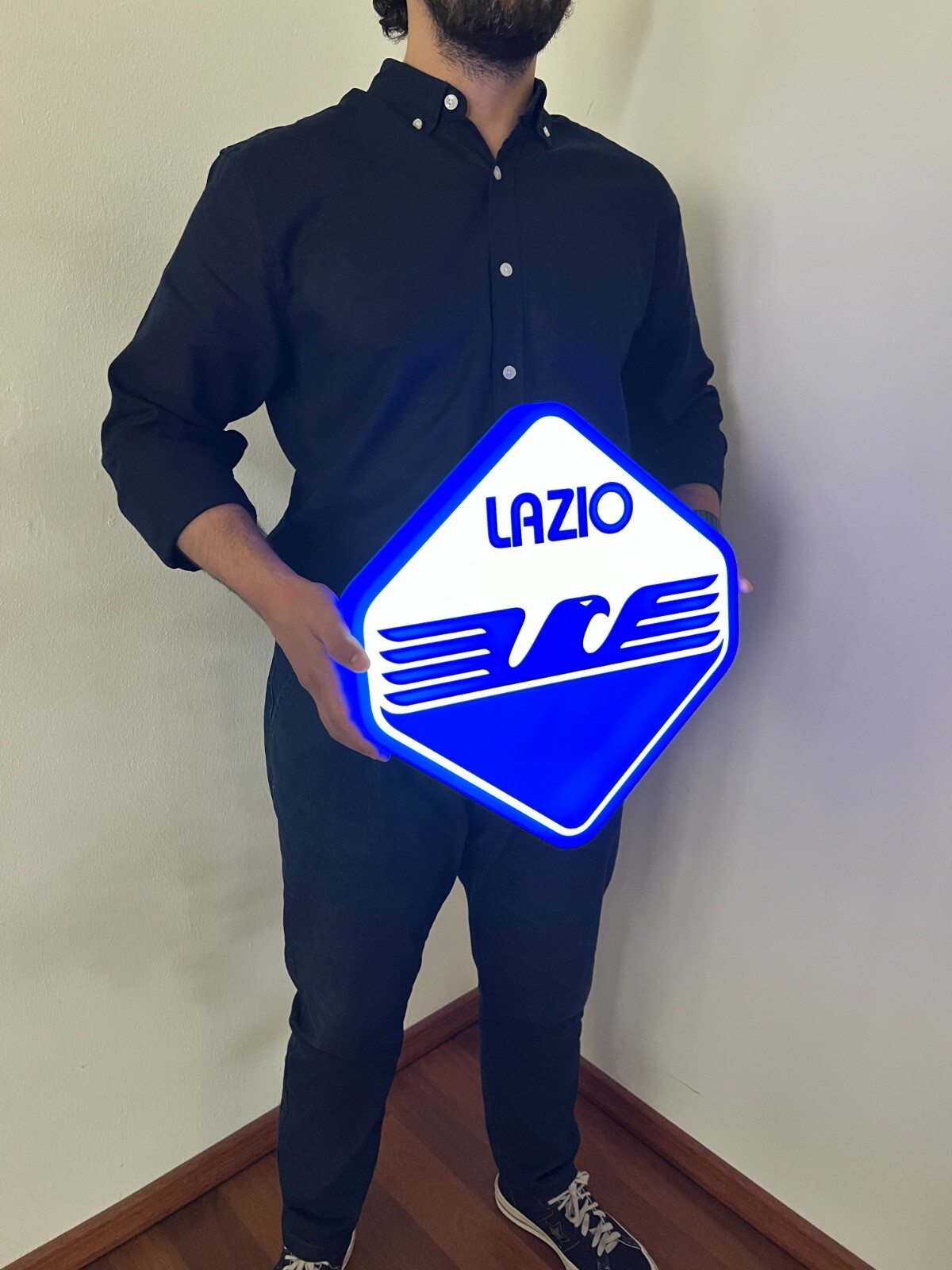 S. S. Lazio football light sign plate lighted sign logo Rome series A