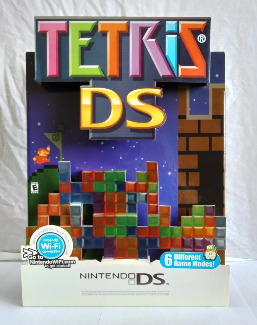 Nintendo Tetris DS Cardboard Display Stand