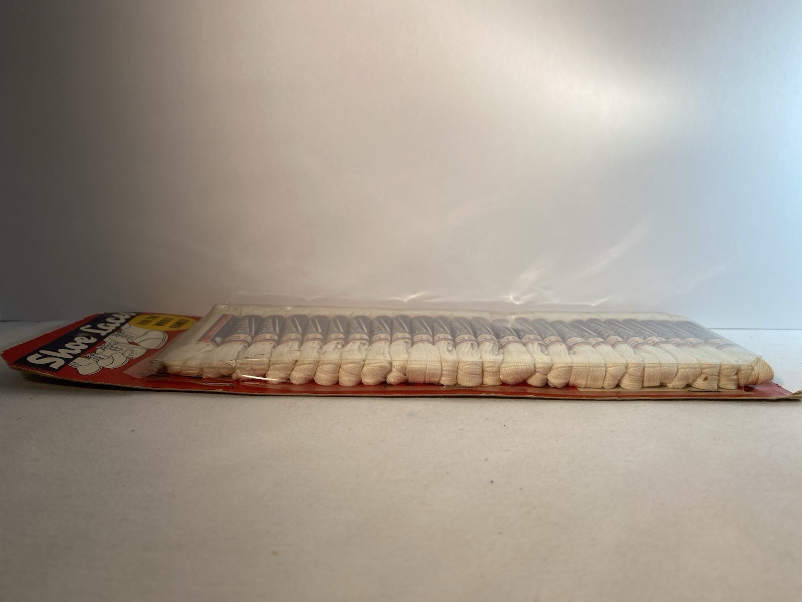 Vintage Mitchellace Shoe Laces NOS Store Wall Display 24 x 27″ White Laces