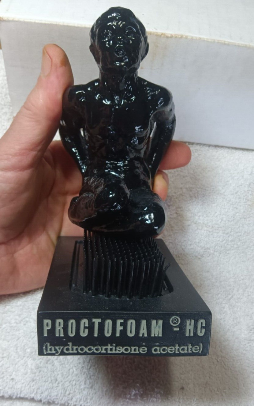 Vtg Drug store advertising counter figure display Proctofoam Hemorrhoids
