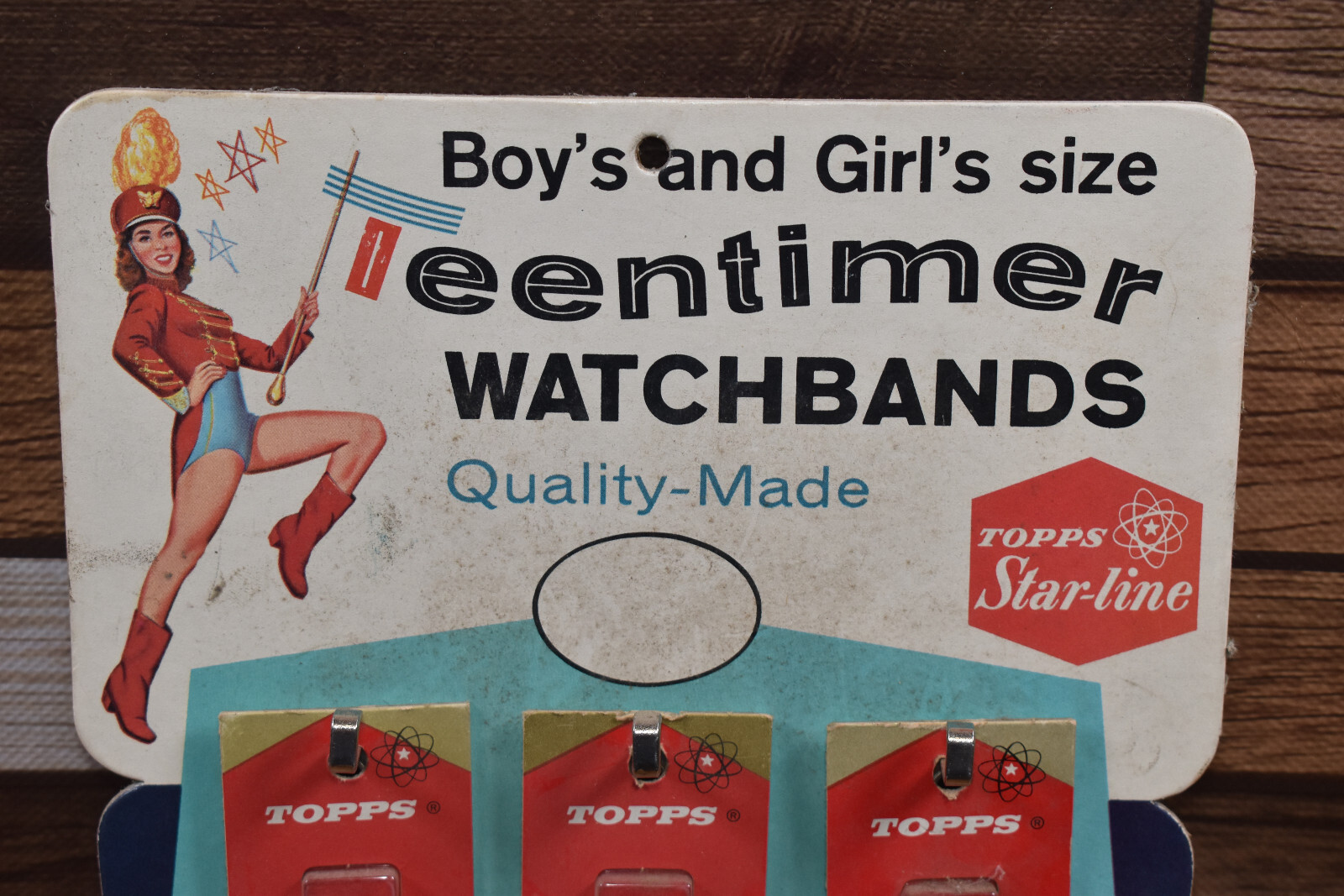 Vintage 1950s Topps Star-Line Teentimer Boys Girls Watch Bands Store Display