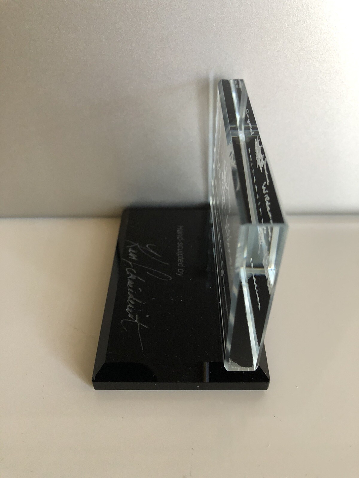 Crystal Wilderness Collection Advertising Display Crystal Glass Signed