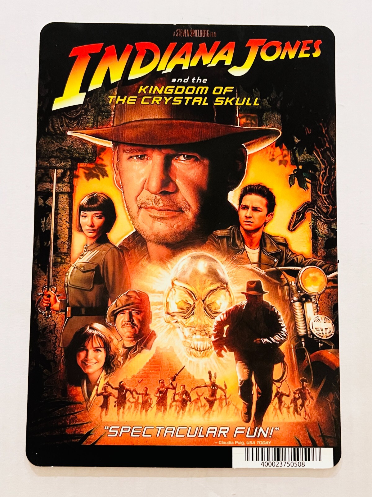 Blockbuster Movie Shelf Display Card 5.5″ x 8″ INDIANA JONES Crystal Skull😍