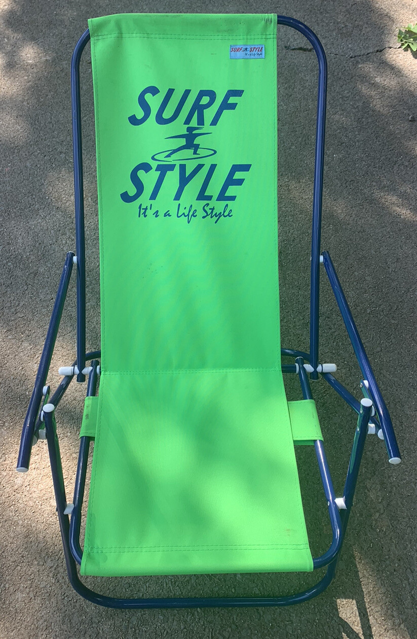 VTG 90s Surf Style Advertising Beach Chair Sign Neon RETRO