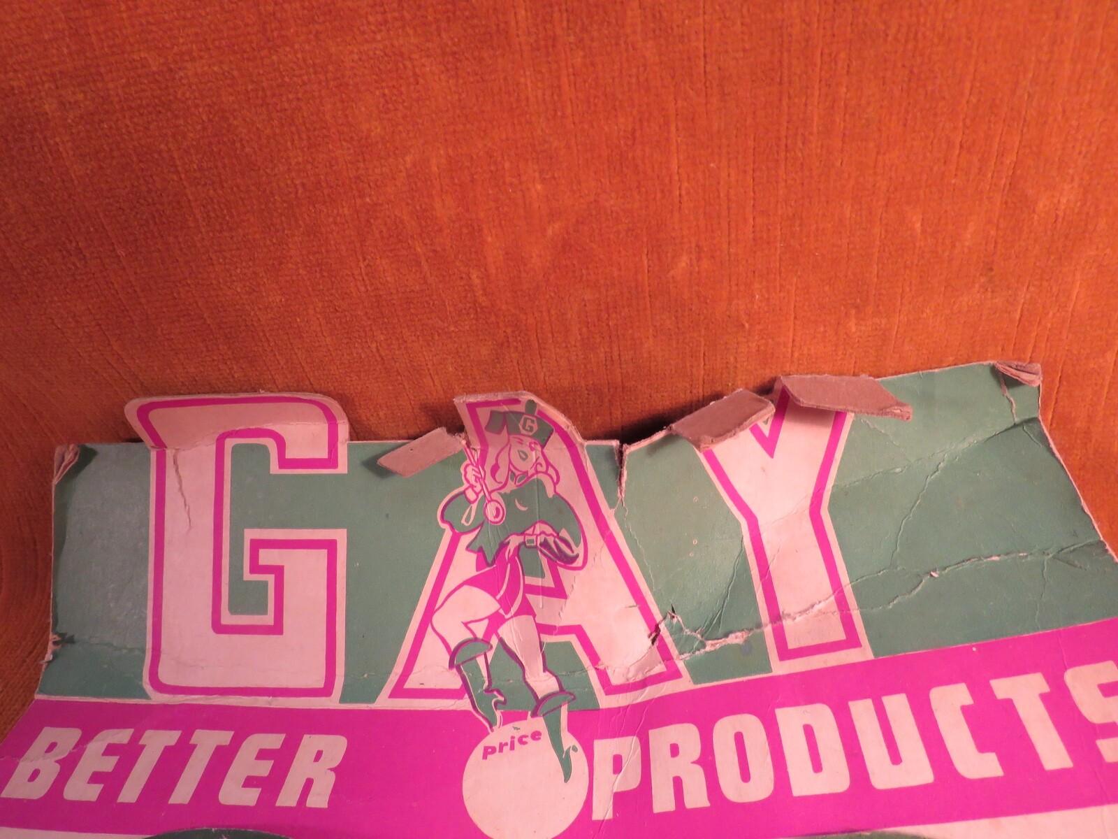 Vintage Gay Better Products Lady Prim Needle Book Store Counter Display