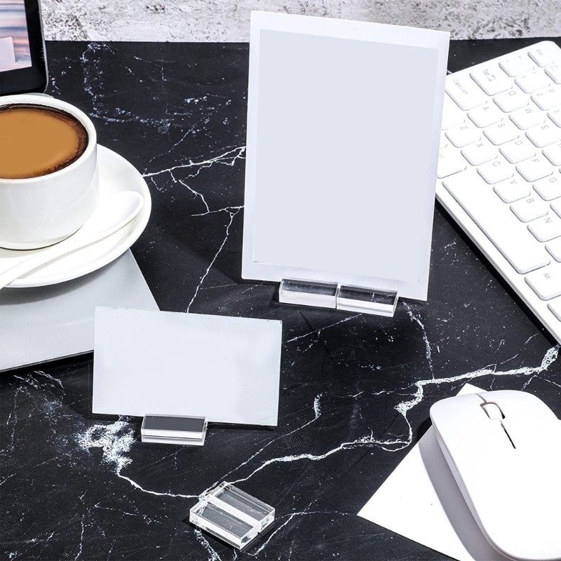 12pcs Acrylic Stands Place Card Holders Table Number Stands Clear Card Display