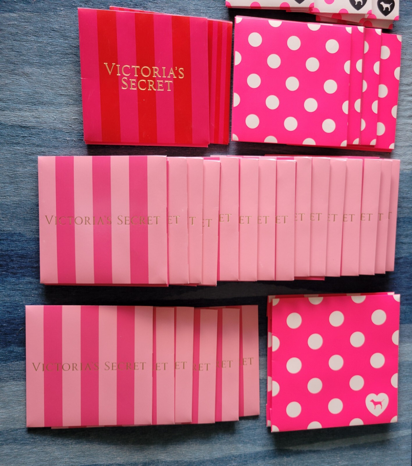 83 Victorias Secret Gift Boxes & Bags PINK Stripe Polka Dot Victoria’s 20 lb NEW