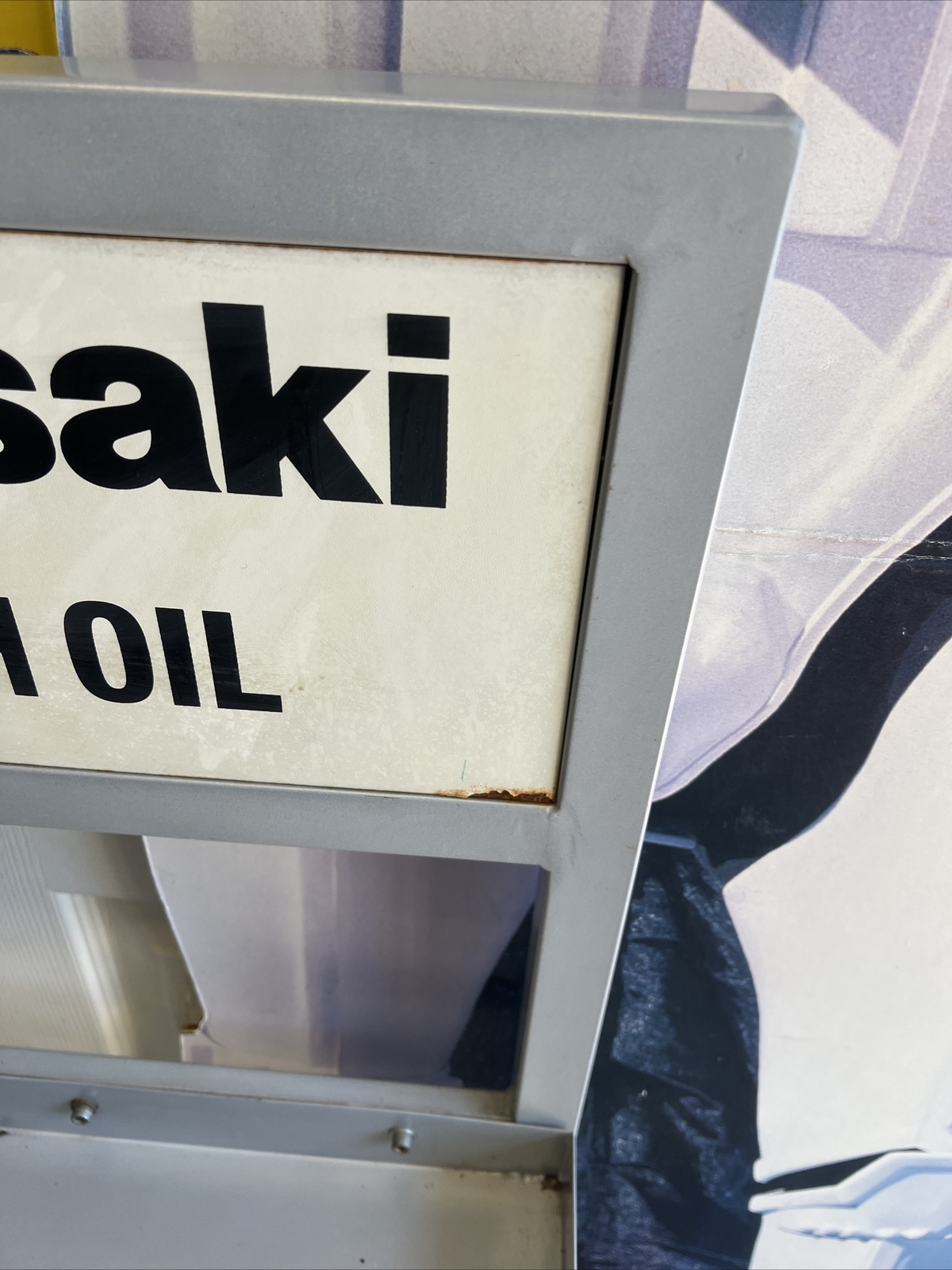 Kawasaki Motorcycle Dealer Store Display Shelf Merchandiser K-tech Oil ONWHEELS