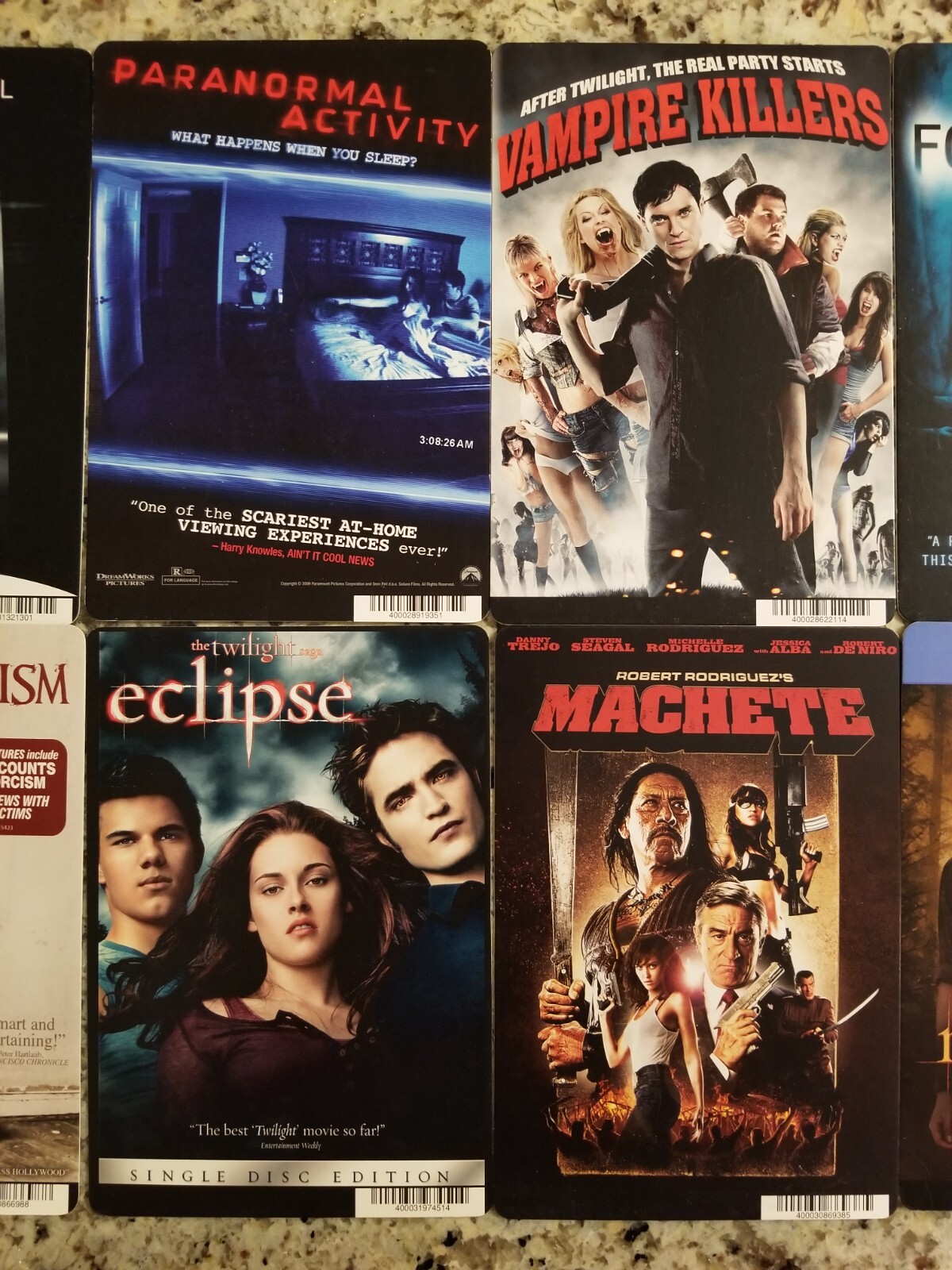 HORROR MOVIE Mini-Poster/Rental CARDs Exorcism Vampire Eclipse Twilight New Moon