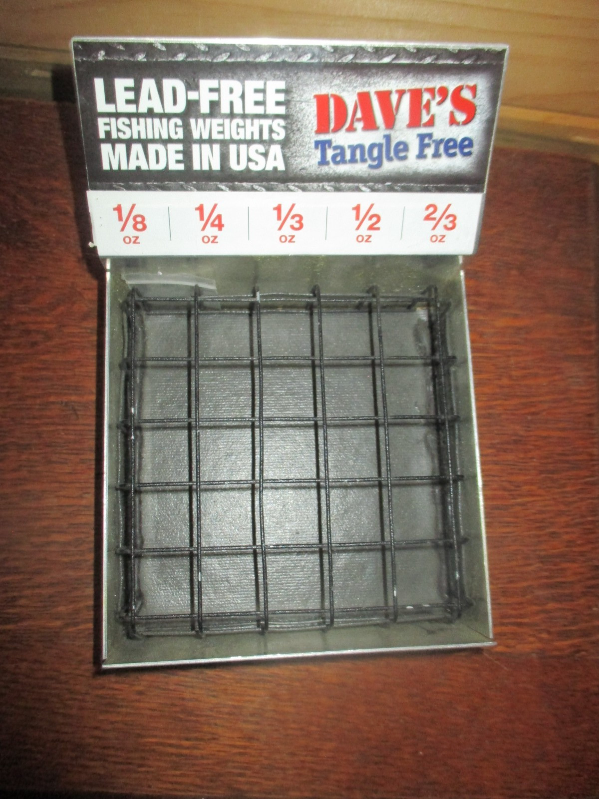 Vintage DAVE’S TANGLE FREE Lead-Free FISHING WEIGHTS DISPLAY/STORAGE – 1990’s