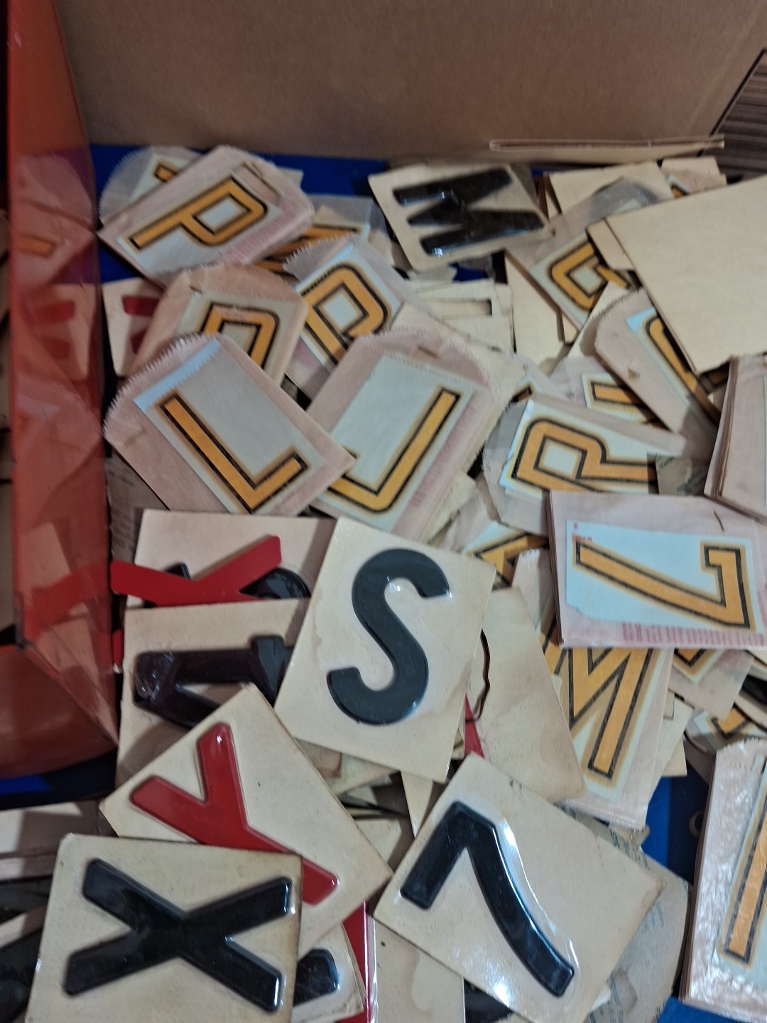 DURO Decal Co Sign Maker Letter & Number Decals Red Metal Vintage Store Display