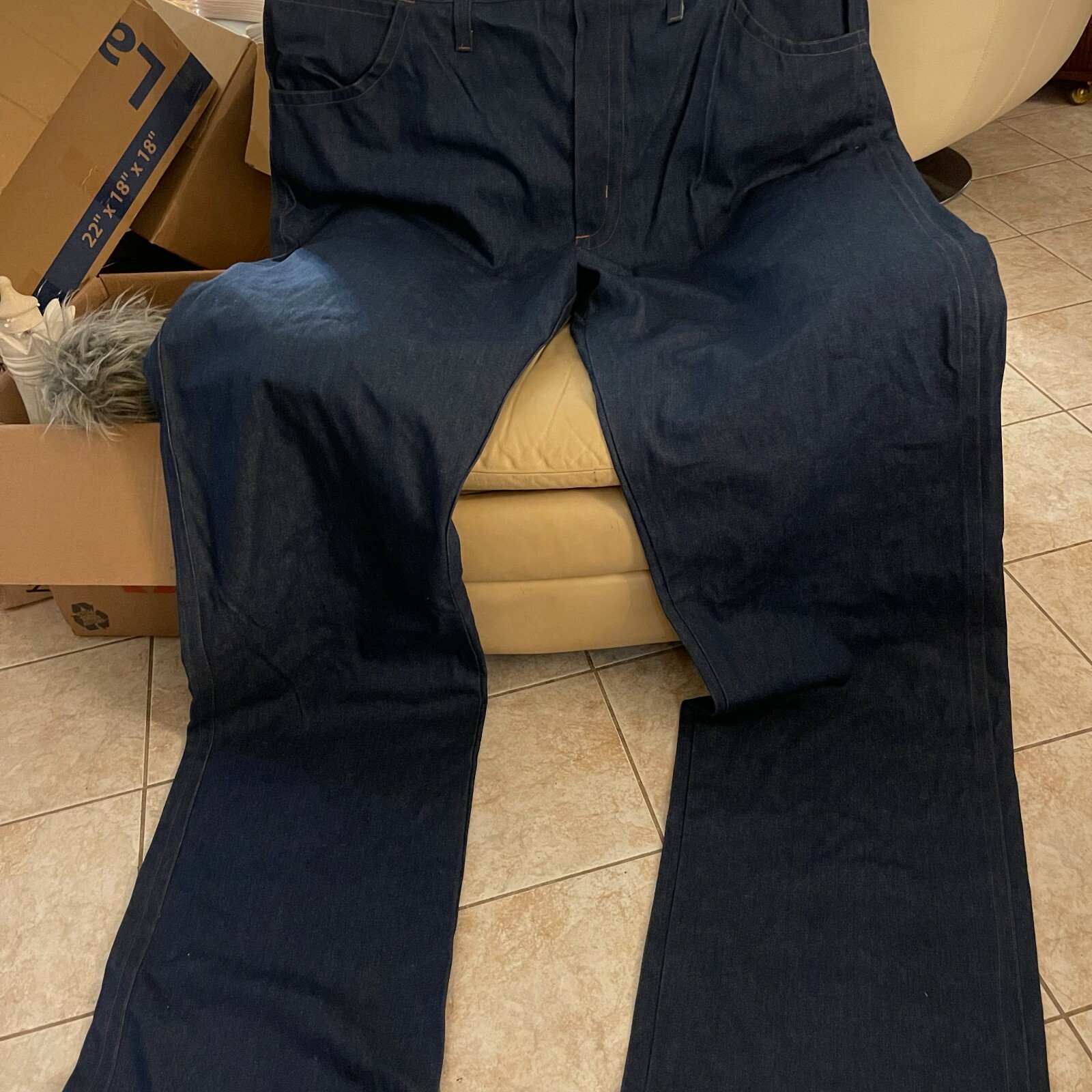 Rare Vintage Wrangler HUGE GIANT Blue Denim Jeans 7 Feet Long Store Display