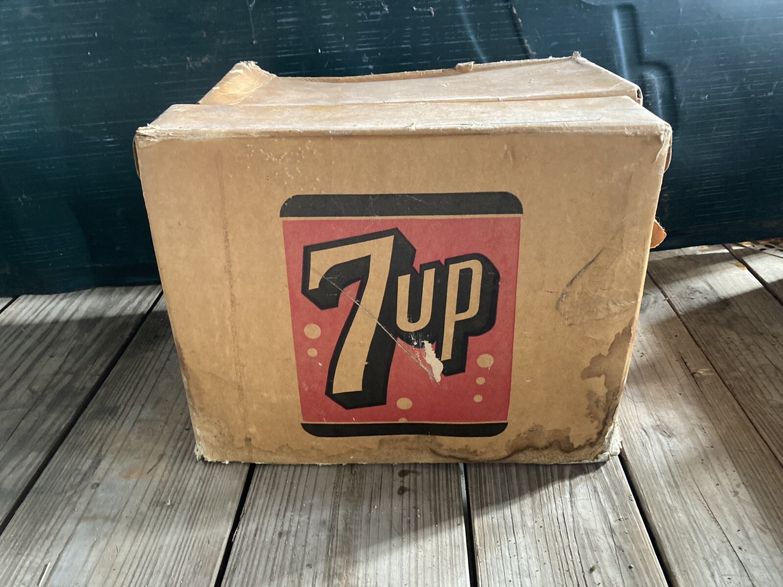 7 up Cardboard Box Original Vintage Antique