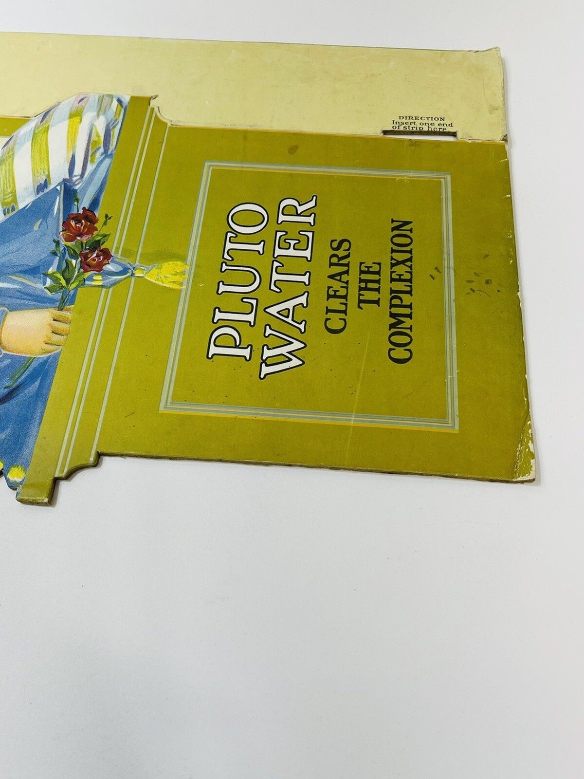 Rare Set Antique Vtg Pluto Water Lithograph Cardboard Signs Store Displays 25”