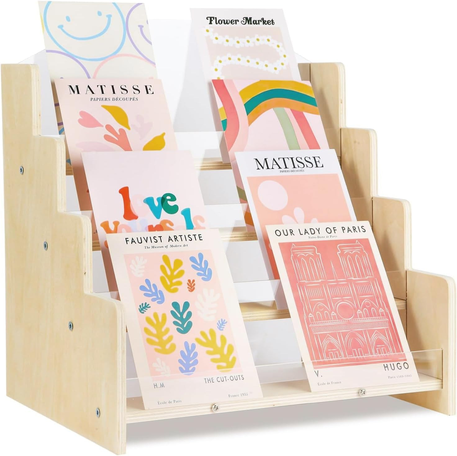 Greeting Card Display Stand , Acrylic Sticker Display Holder for Vendors, Counte