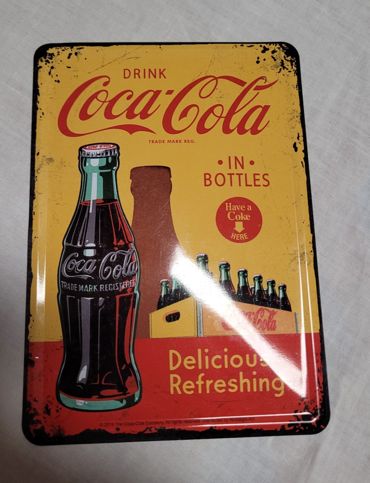 2 Vintage CocaCola Metal Tables